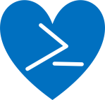 PowerShell logo in a heart
